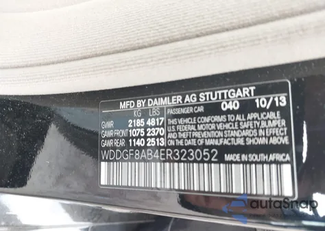 2014 Mercedes-Benz C 300 Luxury 4Matic/Sport 4Matic z USA, uszkodzony, nr VIN WDDGF8AB4ER323052